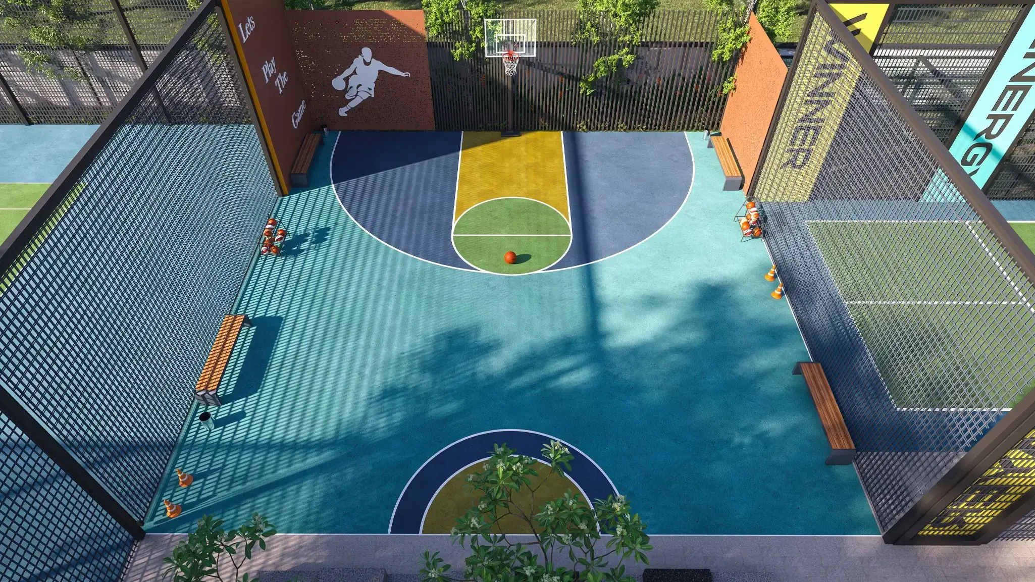 Half Basketball Court
